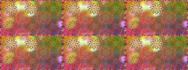 Düz Çiçek Elementleri Tasarımı. Kahverengi ve pembe renkli çiçekler. Çiçeksiz desenli arka plan, yaz çiçekleri. Renkli Bahar Teması Kusursuz Arkaplan.