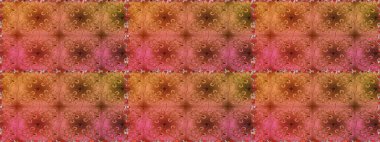 Raster illüstrasyonu. El çizimi çiçekli, soyut, pürüzsüz desen. Kahverengi ve turuncu renkte çiçekler.