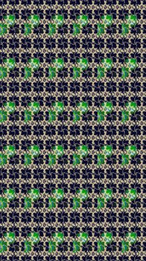 Varicoloblack Raster çizimi. Bir sürü siyah ve soyut çiçekli tropik eskiz deseni. Küçük çiçekte sevimli çiçek deseni var..