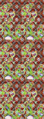 Renkli Bahar Teması eskiz kalıbı. Düz Çiçek Elementleri Tasarımı. Parlak arkaplan eskiz desenli çiçekli fantezi tasarımı.