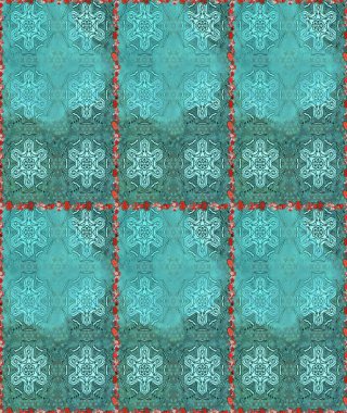 Raster. Zarif, parlak ve kusursuz mavi ve yeşil çiçek desenli tasarım. Sabıka baskıları, bebek kıyafetleri, duvar kâğıtları, paket kutuları vb..