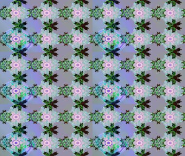 Düz Çiçek Elementleri Tasarımı. Renkli Bahar Teması eskiz kalıbı. Raster illüstrasyonundaki çiçek desenli çizim. Tarafsız renklerde çiçekler.