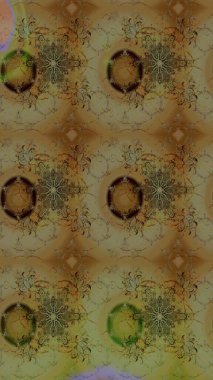 Gömlek baskısı için çiçek boyası. Kahverengi renkli çiçekler. Çiçek eskiz kalıbı geçmişi.