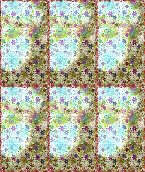 Flat Flower Elements Design Raster illustration. Seamless floral pattern with flowers, watercolor. Flowers on neutral and beige colors.Colour Spring Theme seamless pattern Background.