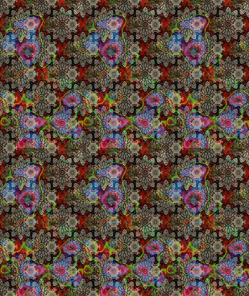 Çiçek arkaplanlı soyut zarafet eskiz deseni. Raster Güzel kumaş deseni.