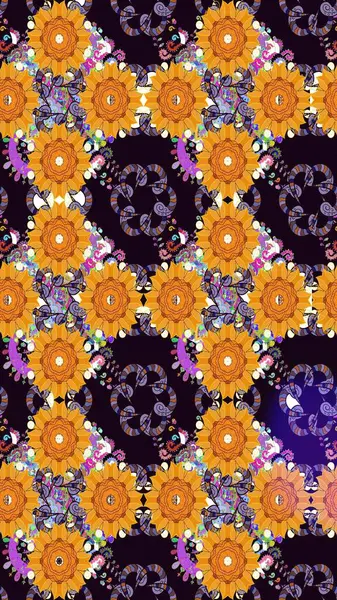 Raster illüstrasyonu. Flower eskiz arka planı. Çiçek deseni. Şatafatlı bahar bahçesi dokusu.