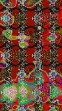 Kızılderili desenli desenli desenli şal deseni. Raster Henna dövme stili. Etnik Mandala süsü. Tekstil, tebrik kartı, boyama kitabı, telefon kılıfı baskısı için kullanılabilir.