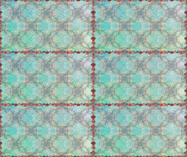 Suluboya kusursuz desen. Suluboya tarzında mavi renkli çiçekler. Çiçek izi.