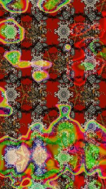 Hoş bir çiçek geçmişi var. Güzel kumaş deseni. Küçük bir çiçekte eskiz deseni. Raster illüstrasyonu.