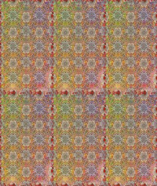 Kusursuz bir arka plan modeli. Kahverengi ve bej renkli çiçekler. Raster hisseleri. Suluboya, elle çizilmiş.