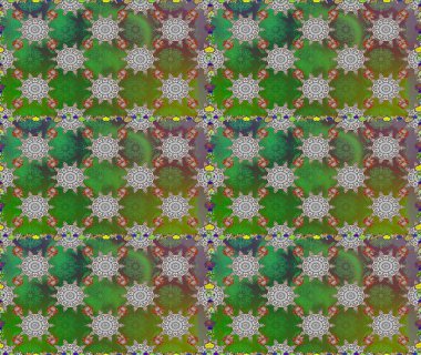 Güzel kumaş deseni. Renkli Bahar Temalı Kusursuz Arkaplan. Raster illüstrasyonu. Düz Çiçek Elementleri Tasarımı. Karalama çiçeği. Zentangle soyut çiçekleri.