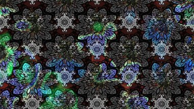 Parlak elementlerin. Çizim çiçek deseni duvar kağıdı, web sitesi arka planı, ambalaj kağıdı, davetiye, broşür, afiş veya web sitesi için kullanılabilir. El çizimi Raster illüstrasyonu.