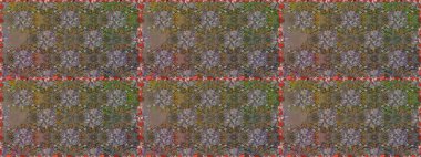 Güzel kumaş deseni. Renkli Yaz Temalı Kusursuz Arkaplan. Düz Çiçek Elementleri Tasarımı. Raster illüstrasyonunda trendsiz çiçek deseni.