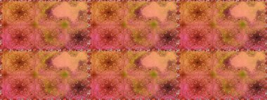 Üst manzara, yumuşak turuncu ve kahverengi renkli. Çiçek kompozisyonu, el boyası, hassas şablon. Sevgililer günü ve tebrik kartı konsepti için şık bir davetiye. Manzaralı çiçek deseni.