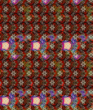 Çiçek ve yapraklı çiçek deseni. Raster illüstrasyonu. Küçük çiçekli şirin desen.