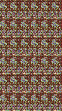 Raster illüstrasyonundaki çiçek desenli çizim. Renkli Bahar Teması eskiz kalıbı. Süslü kumaş deseni. Düz Çiçek Elementleri Tasarımı.