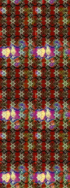 Çiçekler kahverengi, kırmızı ve gri renklerde. Raster illüstrasyonu. Çizim çiçek deseni duvar kağıdı için kullanılabilir.