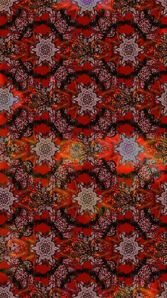 Yumuşak, bahar çiçekli arka plan. Çiçekli karalama şeklinde Raster çiçek deseni. Kahverengi, kırmızı ve siyah renkte çiçekler.