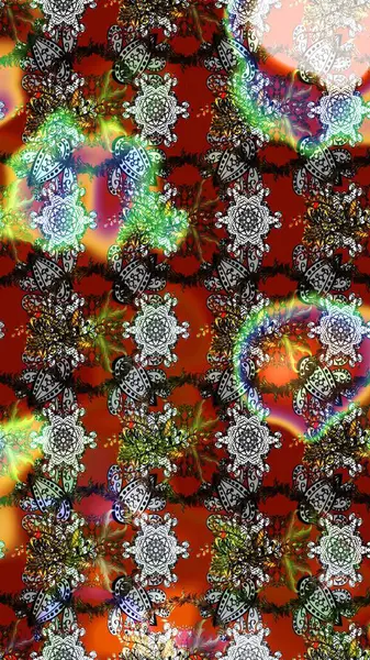 Parmak izi, kumaş, duvar kâğıdı, tekstil için raster dokusu. Nakış desenli çiçek deseni. Renkli grunge soyut arkaplanı Cologray, kahverengi ve kırmızı çiçeklerle zenginleştirir.