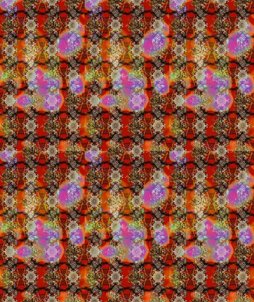 Kahverengi, bej ve kırmızı renkte çiçekler. Hediye ambalaj kağıdı, tebrik kartları, posterler ve pankart tasarımı. Raster düz çiçek çizim deseni.