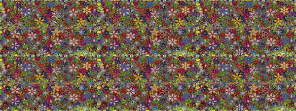 Sevimli çiçek raster deseni. Düz çiçek öğeleri tasarım. Moda kumaş deseni. Yaz tema Dikişsiz desen arka plan rengi.