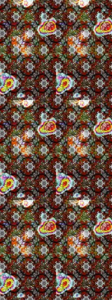 Çiçekli çiçek deseni, suluboya. Düz Çiçek Elementleri Tasarım Raster illüstrasyonu. Gri, kahverengi ve kırmızı renkte çiçekler. Renkli Bahar Teması çizim kalıbı..