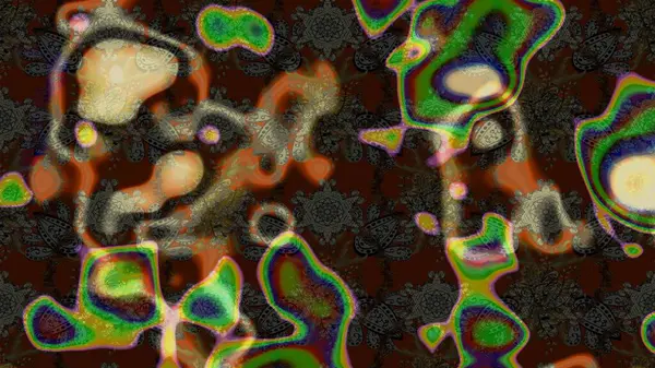 Sevimli çiçek raster deseni. Renkli Bahar Teması eskiz kalıbı. Kahverengi, gri ve yeşil renkli çiçekler. Düz Çiçek Elementleri Tasarımı.