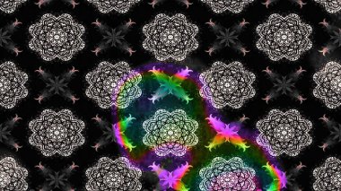 Düz Çiçek Elementleri Tasarımı. Renkli Bahar Teması eskiz kalıbı. Raster illüstrasyonundaki çiçek desenli çizim. Siyah renkte çiçekler.