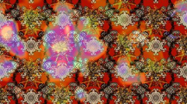 Raster. Güzel suluboya çiçekler, parlak resim ilham verici, bej ve kırmızı çiçek desenli eskiz arka plan.