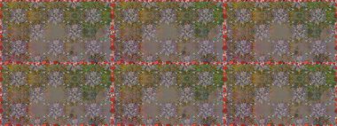 Raster illüstrasyonu. Gri ve kahverengi renklerde bahar çiçekleri. Raster çiçek desenli ve çiçekli..