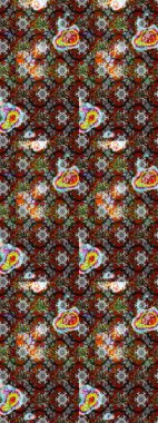 Çiçekli çiçek deseni, suluboya. Düz Çiçek Elementleri Tasarım Raster illüstrasyonu. Gri, kahverengi ve kırmızı renkte çiçekler. Renkli Bahar Teması çizim kalıbı..