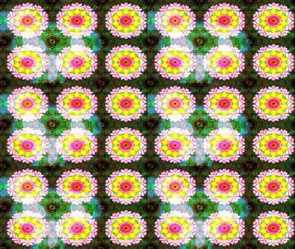 Raster - stok. Yeşil çiçekli eskiz deseni, suluboya çiçek deseni, sevimli çiçek, duvar kağıdı, kart veya kumaş için fayanslı.