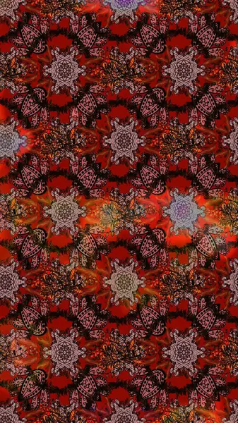 Yumuşak, bahar çiçekli arka plan. Çiçekli karalama şeklinde Raster çiçek deseni. Kahverengi, kırmızı ve siyah renkte çiçekler.