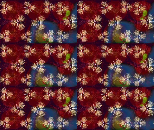 Suluboya tarzında kırmızı renkte çiçekler. Çiçek izi. Suluboya çizim deseni.