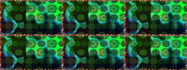 Raster deseni. Raster illüstrasyonu. Küçük çiçekteki sevimli çiçek deseni. # Yeşil ve gri renkte yaz çiçekleri #.