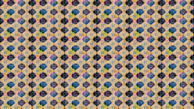 Renkli Yaz Temalı eskiz kalıbı. Modaya uygun kumaş deseni. Sevimli çiçek raster deseni. Düz Çiçek Elementleri Tasarımı.