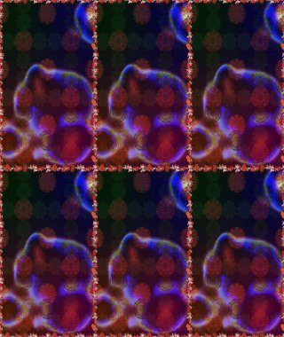 Kahverengi ve gri renklerde parlak çiçekli halı ile kusursuz desen.