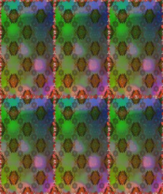 Hediye ambalaj kağıdı, tebrik kartları, posterler ve pankart tasarımı. Yeşil ve kahverengi renkli çiçekler. Raster düz çiçekleri pürüzsüz desen.