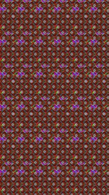 Güzel kumaş deseni. Raster illüstrasyonu. Raster illüstrasyonundaki çiçek desenli çizim. Gri, kırmızı ve kahverengi renklerde.