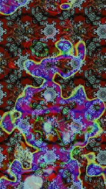 Raster Moda kumaş deseni. Şirin çiçekler. Çizgi çizimi deseni.