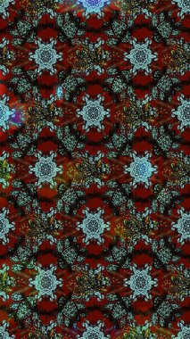 Renkli Bahar Teması eskiz kalıbı. Çiçek desenli çizim. Düz Çiçek Elementleri Tasarımı. Güzel kumaş deseni. Asya tekstil tarzında. Raster illüstrasyonu.