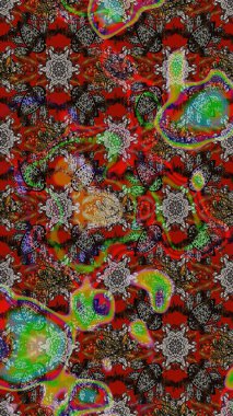 Çiçek arkaplanlı soyut zarafet eskiz deseni. Raster Güzel kumaş deseni.