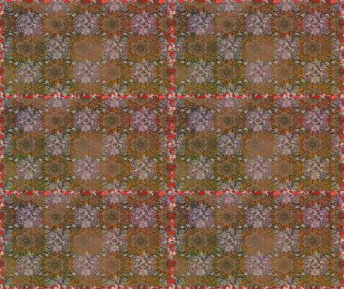 Renkli Bahar Temalı Kusursuz Arkaplan. Çiçek deseni. Kusursuz Chichi kumaş deseni. Düz Çiçek Elementleri Tasarımı. Raster illüstrasyonu.