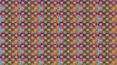 Raster illüstrasyonunda kusursuz çiçek deseni. Gri ve kahverengi renkte çiçekler.