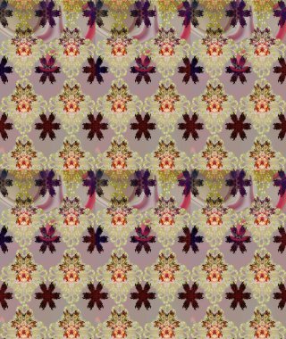 Küçük çiçekteki sevimli çiçek deseni. Raster illüstrasyonu. Çizim.