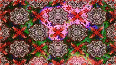 Raster çiçekli arka plan. Renkli Yaz Temalı Kusursuz Arkaplan. Düz Çiçek Elementleri Tasarımı. Güzel, pürüzsüz bir desen. Güzel kumaş deseni. Yazdır.