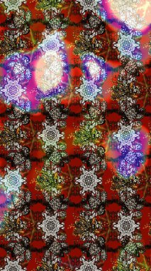 Renkli Yaz Temalı eskiz kalıbı. Düz Çiçek Elementleri Tasarımı. Kahverengi, gri ve kırmızı renkte çiçekler. Çiçekli retro deseni çiz.