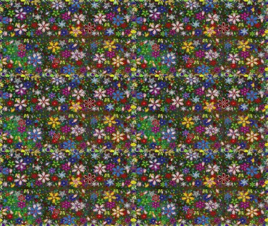 Çizgisiz desen. Raster Moda kumaş deseni. Şirin çiçekler..