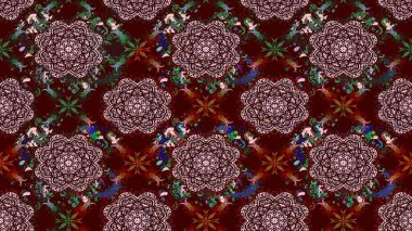 Çiçek izi. Suluboya çizim kalıbı. Suluboya tarzında kahverengi renkte çiçekler.