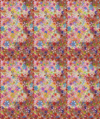 Raster illüstrasyonunda kusursuz çiçek deseni. Suluboya tarzında pembe ve nötr renkte çiçekler.